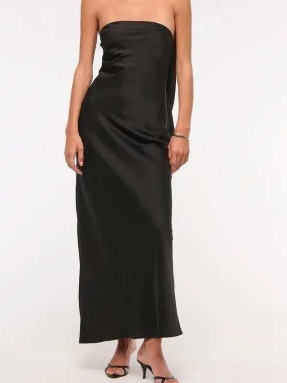 Abercrombie strapless black maxi dress